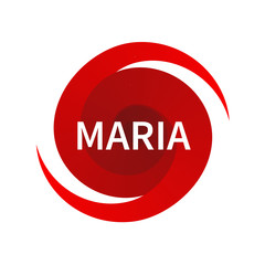 Graphic symbol of hurricane Maria