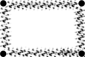 Photo frame with coils of smoke