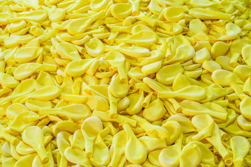 Balloons pile after process in factory