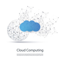 Fototapeta premium Cloud Computing Design Concept - Digital Network Connections, Technology Background