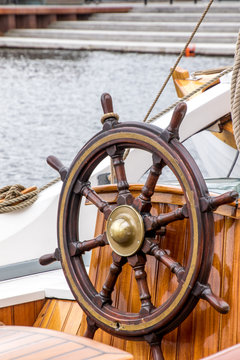 Steering wheel of a sailors ship