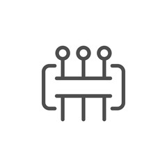 Tailors pins line icon