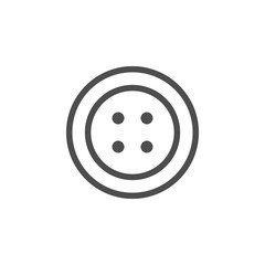 Sewing button line icon