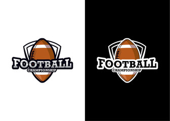 American Football Logo Template Design Vector, Emblem, Design Concept, Creative Symbol, Icon