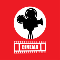 Cinema, movie ticket, movie camera.Vector