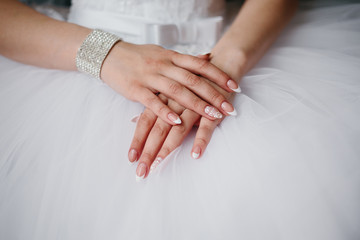 Obraz na płótnie Canvas Fashion detail image of a bride wearing