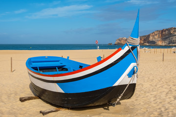 Naklejka na ściany i meble Fishing boat. Nazare, Portugal