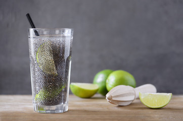 Chia fresca with lime juice