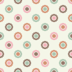 Ethnic boho seamless pattern. Decorative sun. Scribble texture. Retro motif. Textile rapport.