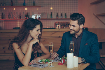 couple having romantic dinner