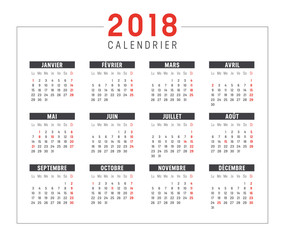 Calendrier Agenda 2018