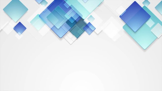 Glass blue abstract squares geometric motion background. Seamless loop. Video animation Ultra HD 4K 3840x2160