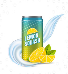 Aluminium bank. Mock up vector illustration.