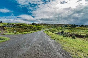Fototapeta na wymiar On the road, Isle of Skye, Scotland, United Kingdom