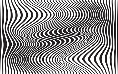 optical art abstract background wave design black and white © am54