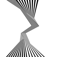 black and white stripe line abstract graphic optical art