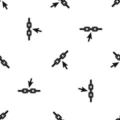 Chain link pattern seamless black
