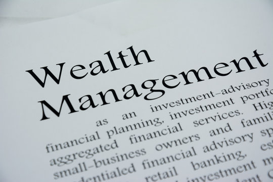 Wealth Management Text Of Business Concept Background