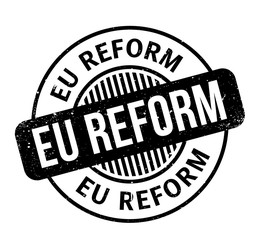 Eu Reform rubber stamp. Grunge design with dust scratches. Effects can be easily removed for a clean, crisp look. Color is easily changed.