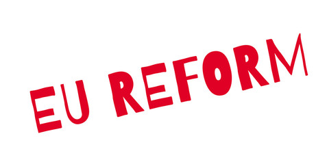 Eu Reform rubber stamp. Grunge design with dust scratches. Effects can be easily removed for a clean, crisp look. Color is easily changed.