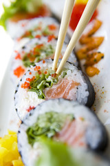 sushi futomaki on plate