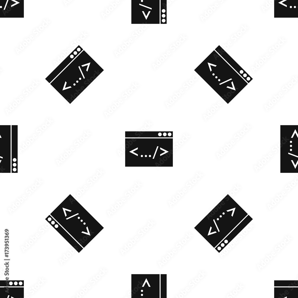 Poster code window pattern seamless black