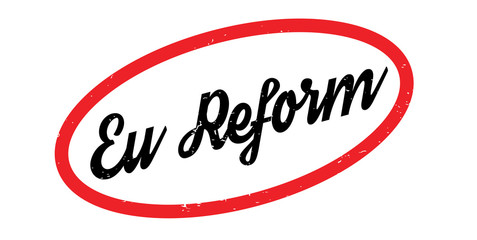 Eu Reform rubber stamp. Grunge design with dust scratches. Effects can be easily removed for a clean, crisp look. Color is easily changed.