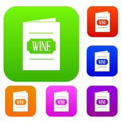 Wine list set color collection