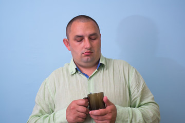 Man with a cup of coffee