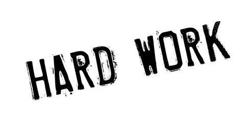 Hard Work rubber stamp. Grunge design with dust scratches. Effects can be easily removed for a clean, crisp look. Color is easily changed.