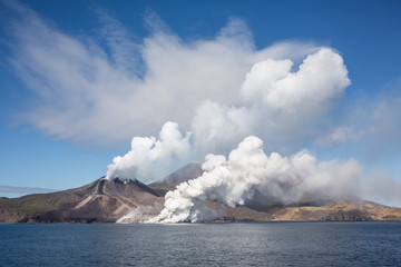 Chirpoy Island, Snow volcano activity, Russia