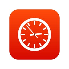 Watch icon digital red