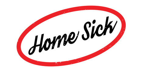 Home Sick rubber stamp. Grunge design with dust scratches. Effects can be easily removed for a clean, crisp look. Color is easily changed.
