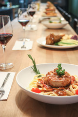 plate of food on a counter