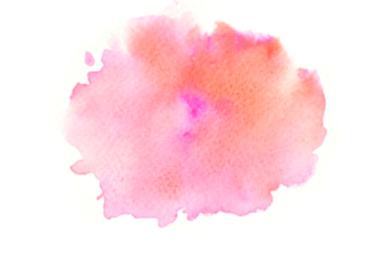 Abstract pink and orange watercolor background texture on white , watercolor hand painted on paper