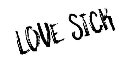 Love Sick rubber stamp. Grunge design with dust scratches. Effects can be easily removed for a clean, crisp look. Color is easily changed.