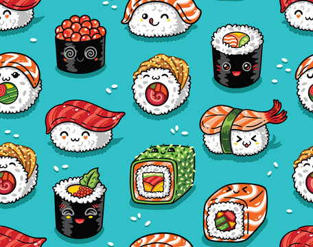 Sushi Cute Stock Photos And Royalty Free Images Vectors And Illustrations Adobe Stock