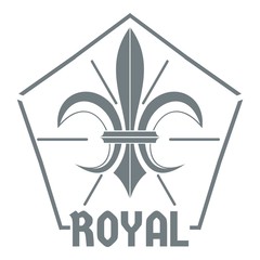 Fleur logo, simple gray style