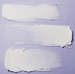 cosmetic cream smear. space for text