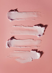 cosmetic cream smear. space for text