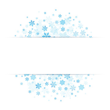 Snowflakes Banner Blue