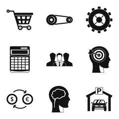 Perquisition icons set, simple style