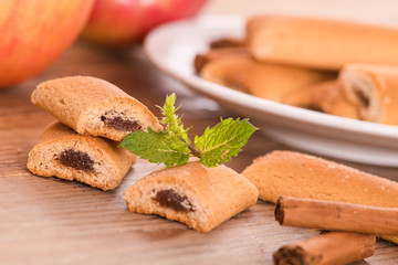 Biscuits with fruit filling.
