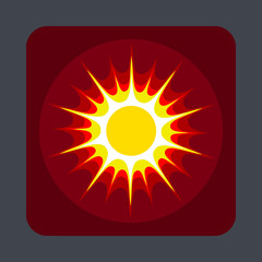 Sun concept background, cartoon style