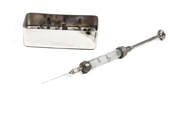 Isolated Old Syringe