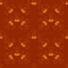 Abstract brown seamless pattern. Fashion graphic background design. Modern stylish abstract texture. Colorful template for prints, textiles, wrapping, wallpaper, website etc. Vector illustration