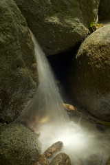 Abstract waterfall from ravine