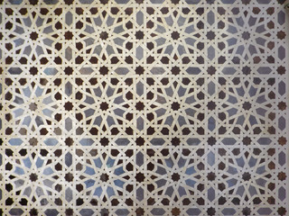 Wand in der Damaszenerhalle, Wilhelma, Stuttgart, Baden-Württemberg