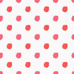 Painted polka dots red pattern
