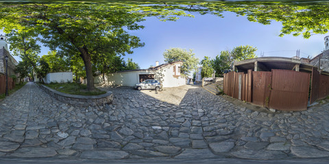 360 degrees panorama of Armenian Church in Plovdiv, Bulgaria